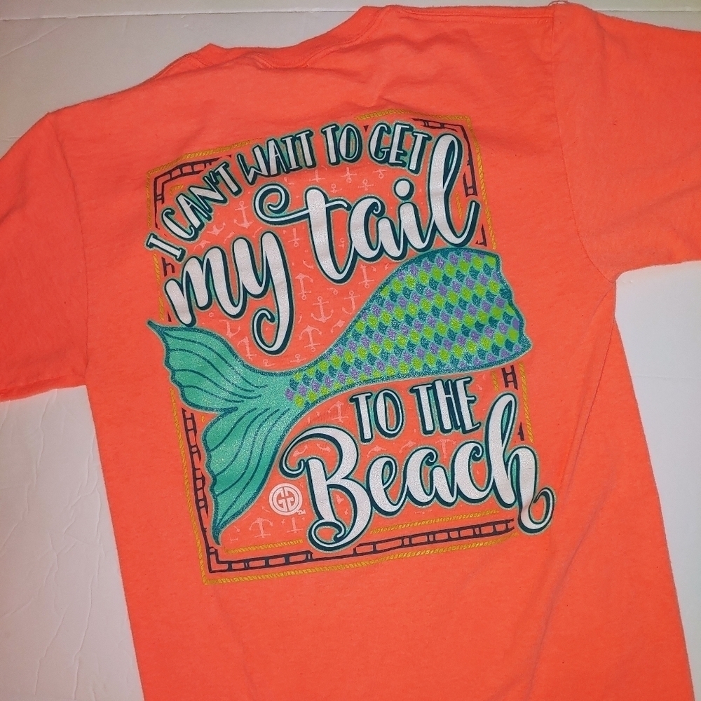 Can't Wait To Get My Tail to the Beach Mermaid Girlie Girl S